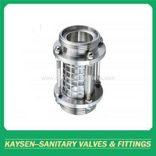 Sanitary sight glass thread end with protection cover